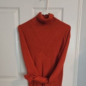 Cato Women's Turtleneck Sweater - Deep Orange
